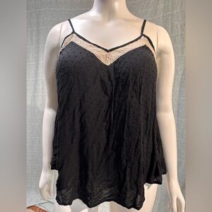 Torrid Black Lace Trim Women's Top